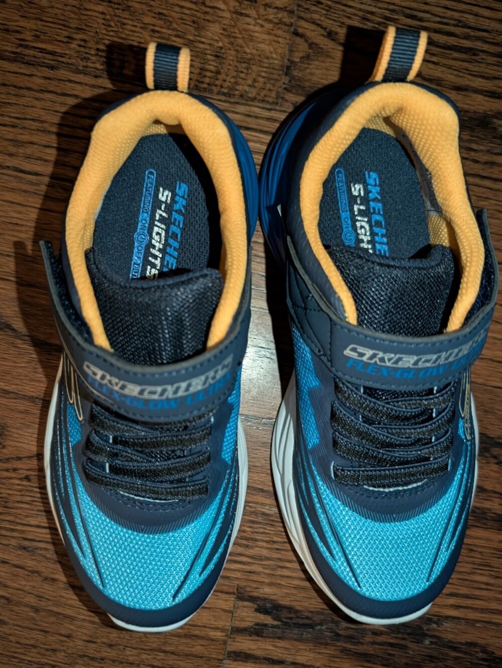 Skechers Boys' Teal and Yellow Athletic Sneakers